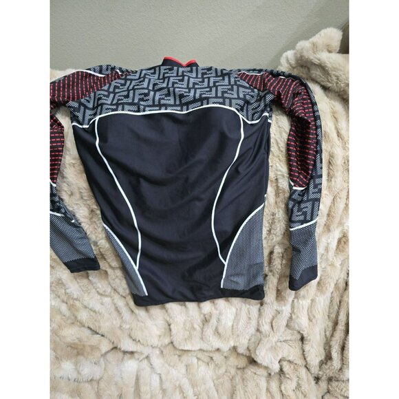 Fendi FF Motif Ski Top Women Large, Winter Sweater Figure Hug, Mock Neck Black - Picture 5 of 6